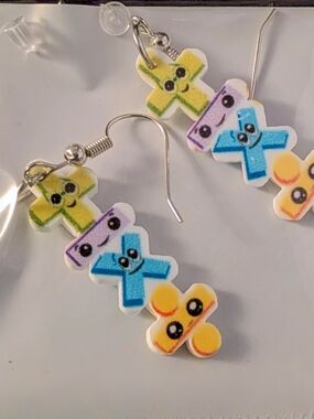 Colorful Cross Stack Dangle Earrings